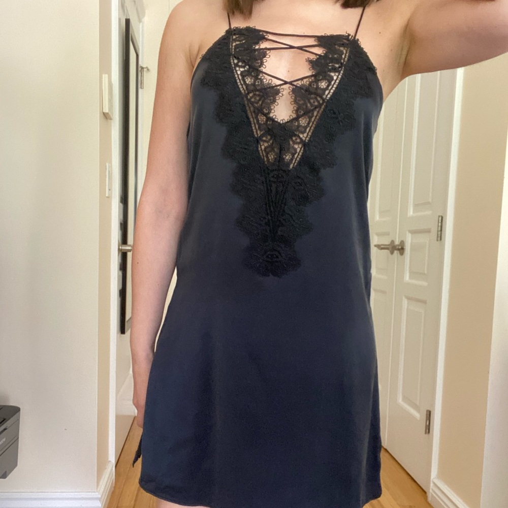 NWOT CAMI NYC Laceup Silk Dress